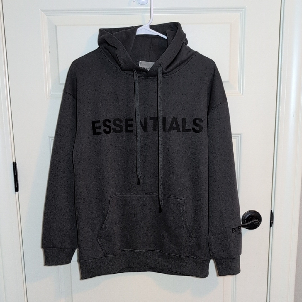 NWT Fear Of God Essentials Men's Dark Grey Hoodie, Small